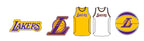 Jibbitz Charms - NBA Los Angeles Lakers 5pk