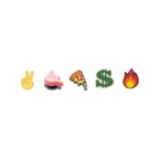 Jibbitz Charms - Emoji 5pk