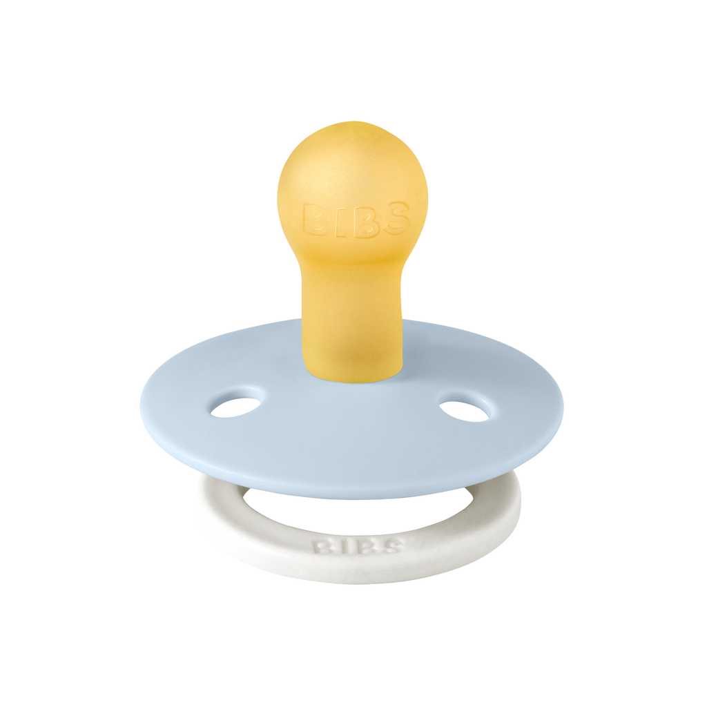 Colour GLOW Pacifier 2 Pack - Iron/Baby Blue