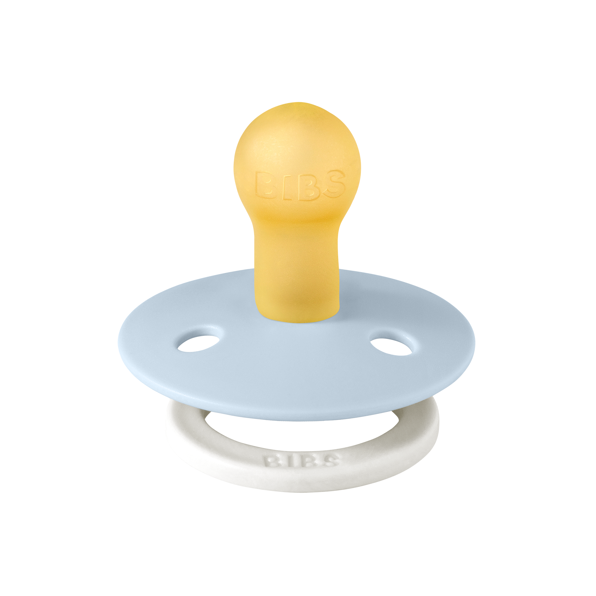 Colour GLOW Pacifier 2 Pack - Iron/Baby Blue