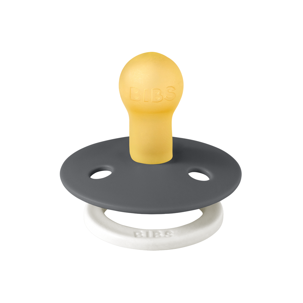 Colour GLOW Pacifier 2 Pack - Iron/Baby Blue