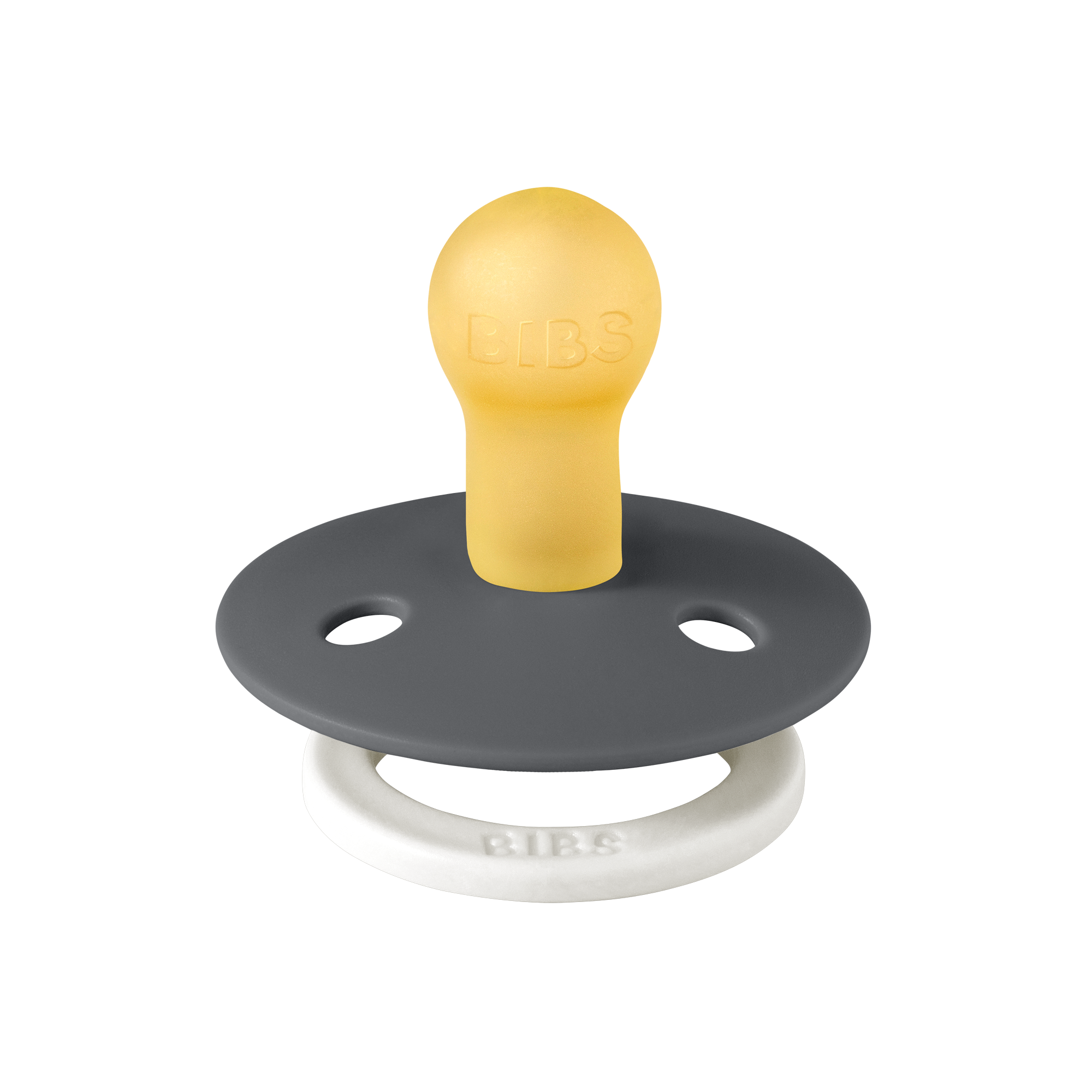 Colour GLOW Pacifier 2 Pack - Iron/Baby Blue