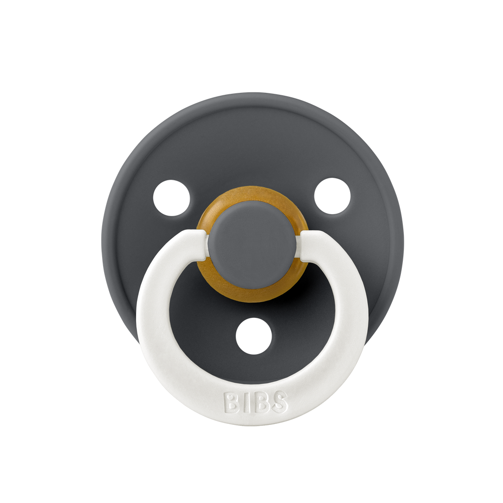 Colour GLOW Pacifier 2 Pack - Iron/Baby Blue