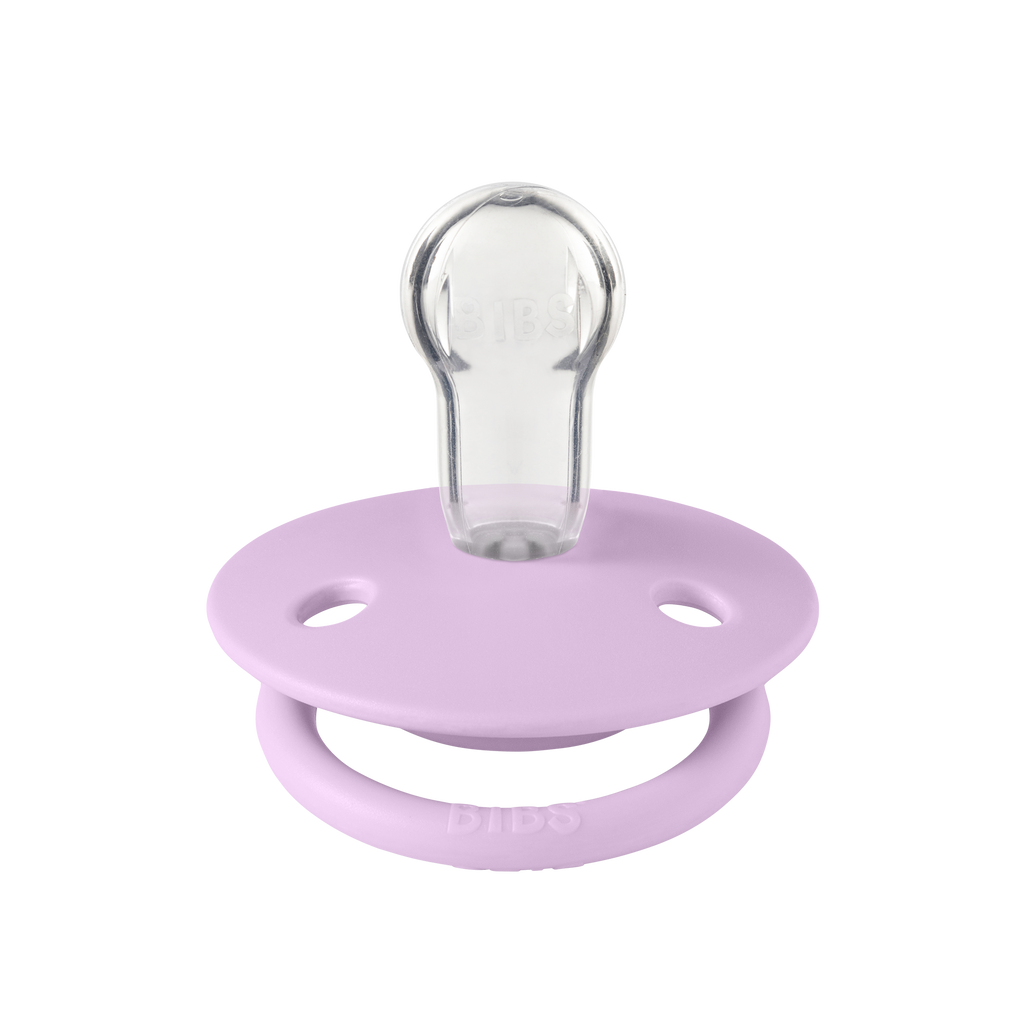 De Lux Silicone Pacifier 2 Pack - Papaya/Violet Sky