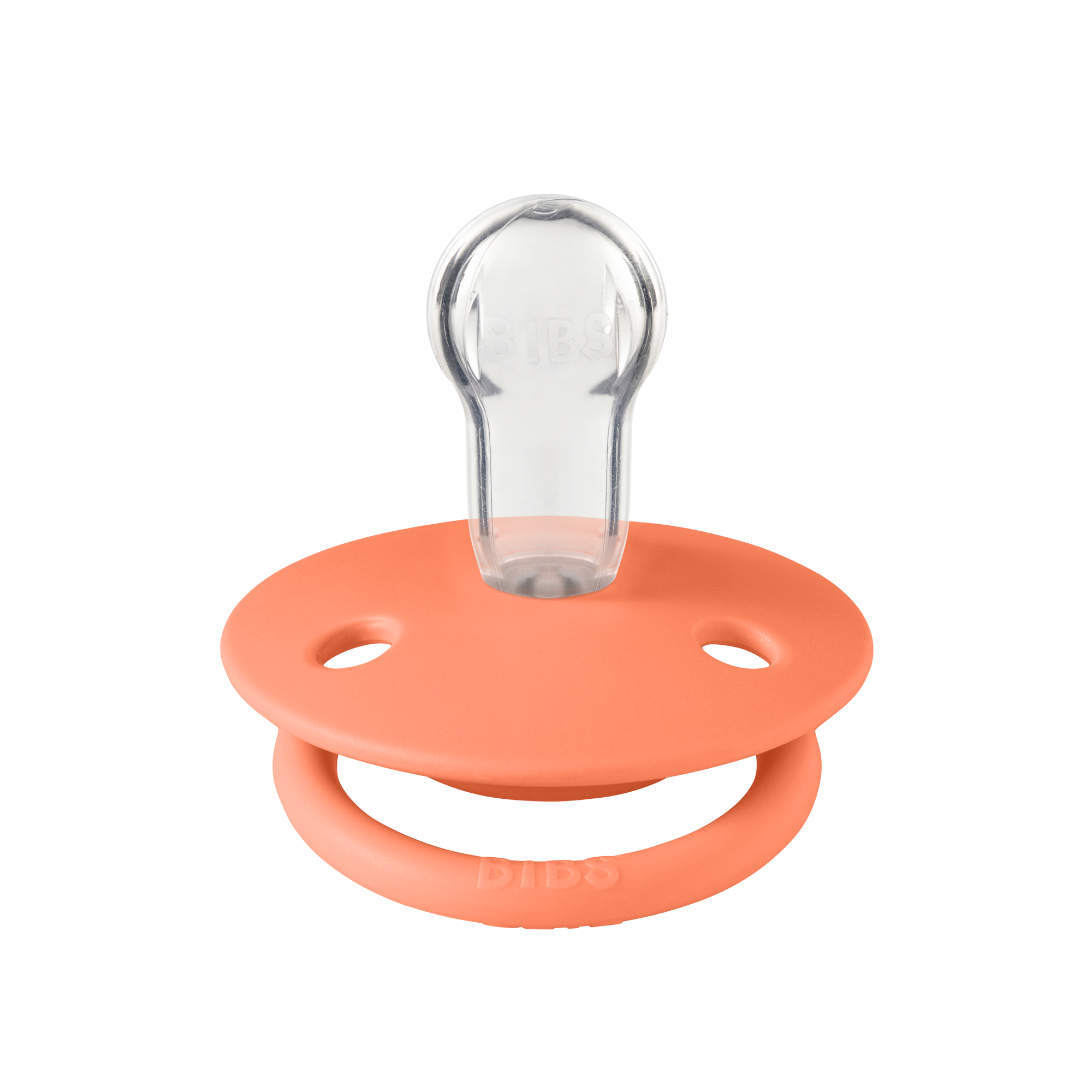 De Lux Silicone Pacifier 2 Pack - Papaya/Violet Sky