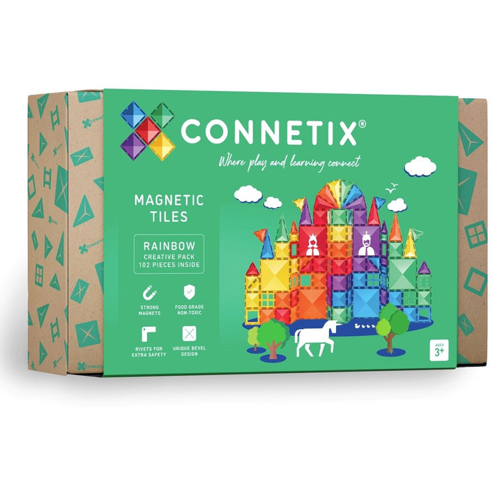 Connetix Tiles - 102 Piece Creative Pack | Rainbow