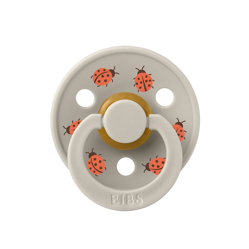 BIBS Pacifier Studio Colour - Ladybug Blush/Sand 2 Pack