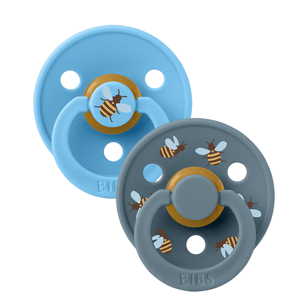 BIBS Pacifier Studio Colour - Bumblebee Breeze/Petrol 2 Pack