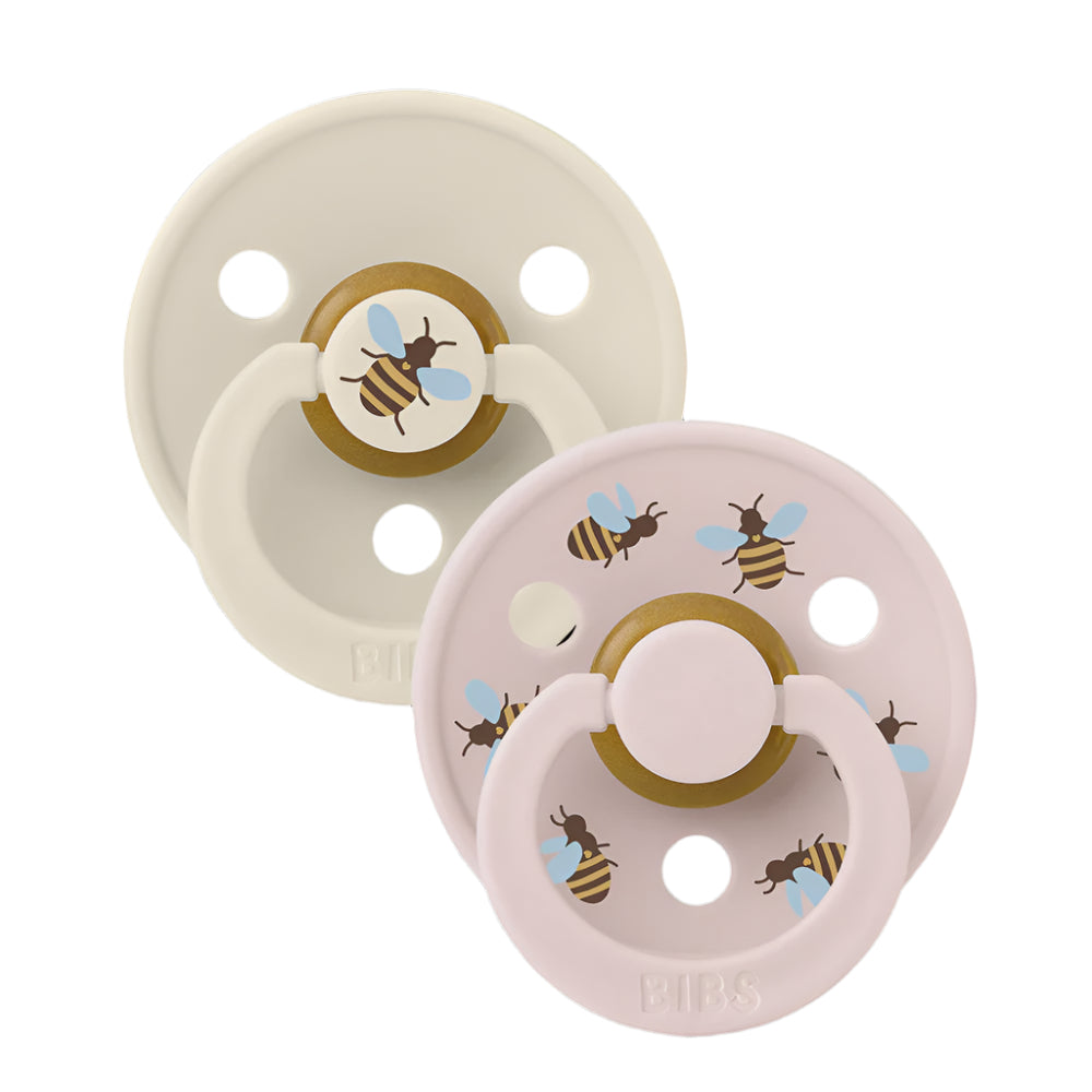 BIBS Pacifier Studio Colour - Bumblebee Ivory/Petal 2 Pack