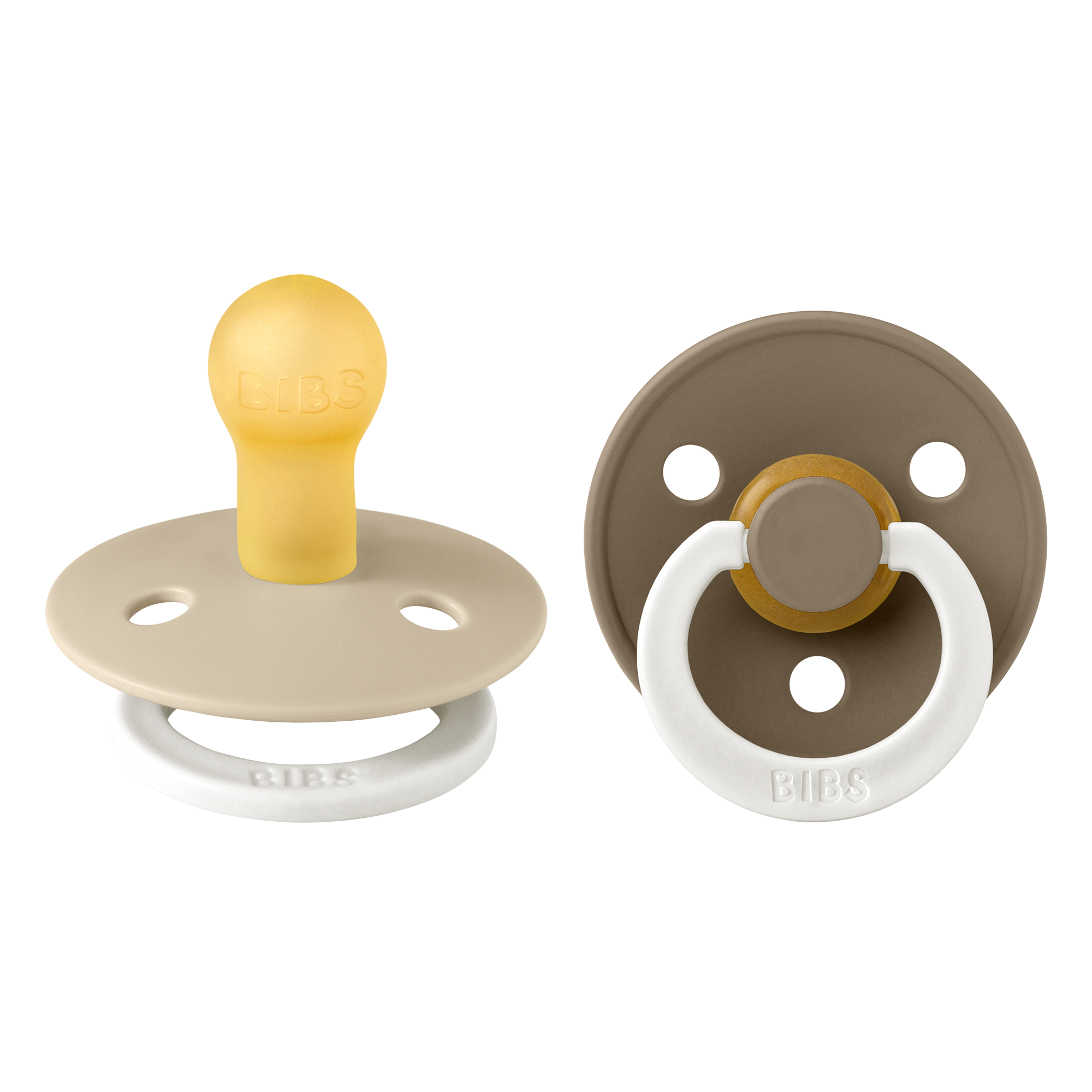Colour GLOW Pacifier 2 Pack - Vanilla/Dark Oak