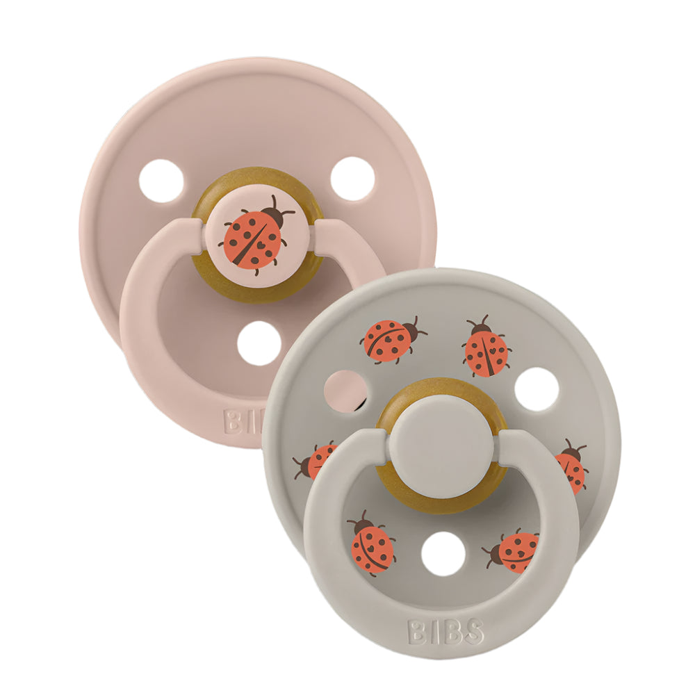 BIBS Pacifier Studio Colour - Ladybug Blush/Sand 2 Pack