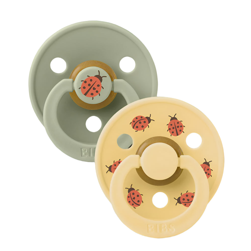 BIBS Pacifier Studio Colour - Ladybug Sage/Butter 2 Pack
