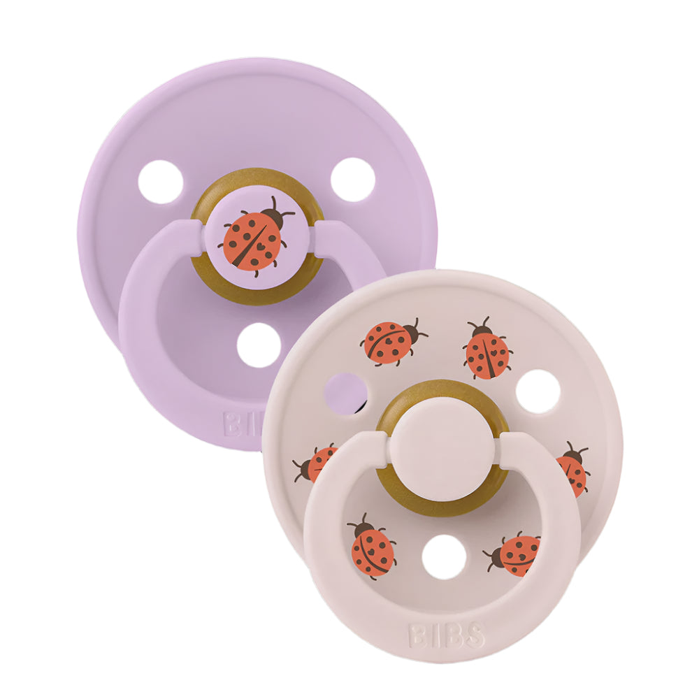 BIBS Pacifier Studio Colour - Ladybug Violet Sky/Petal 2 Pack