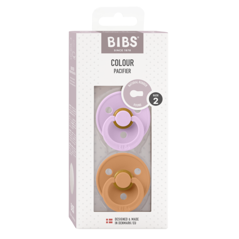 Colour Pacifier 2 Pack - Violet Sky/Pumpkin