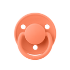 De Lux Silicone Pacifier 2 Pack - Papaya/Violet Sky