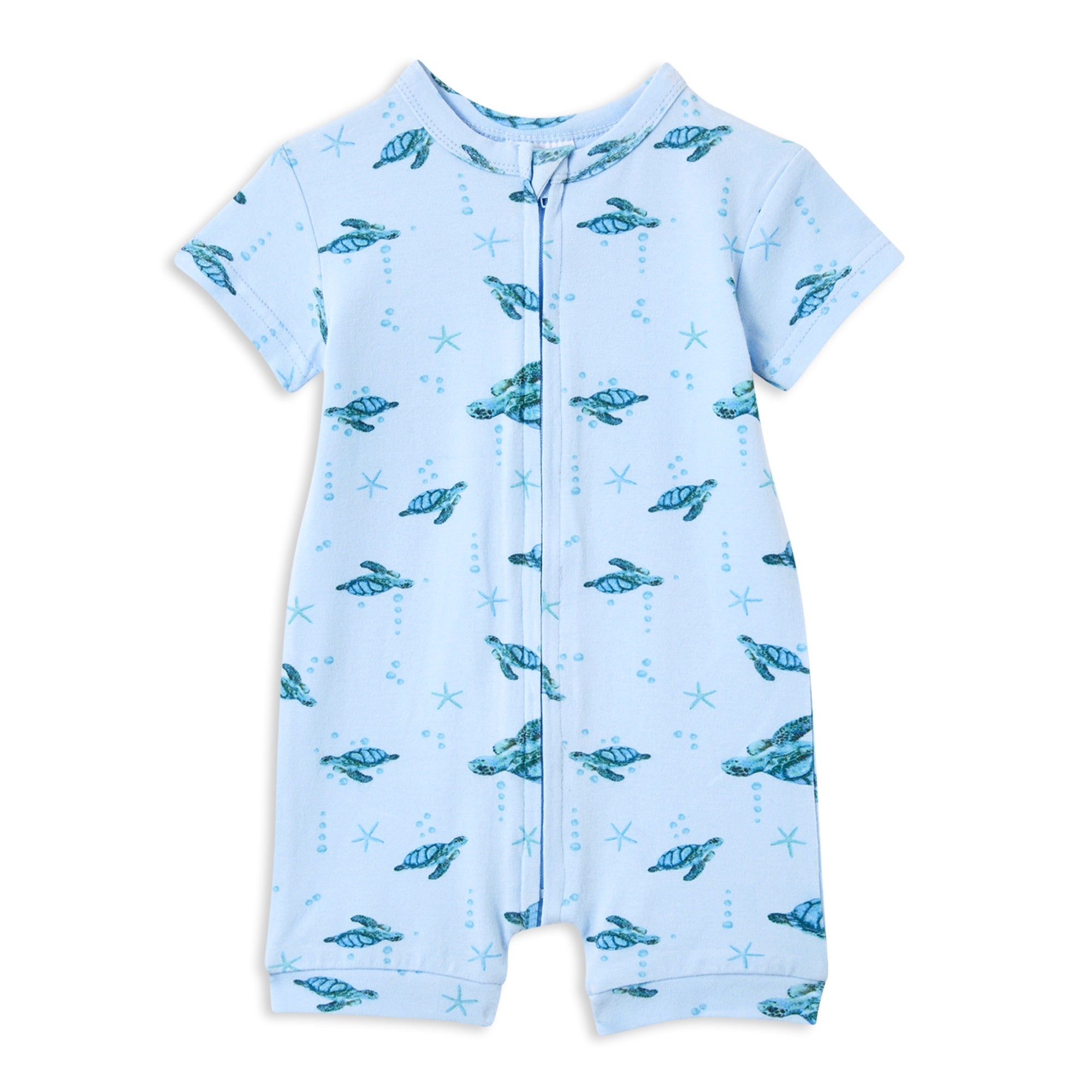 Milky Turtles Zip Romper