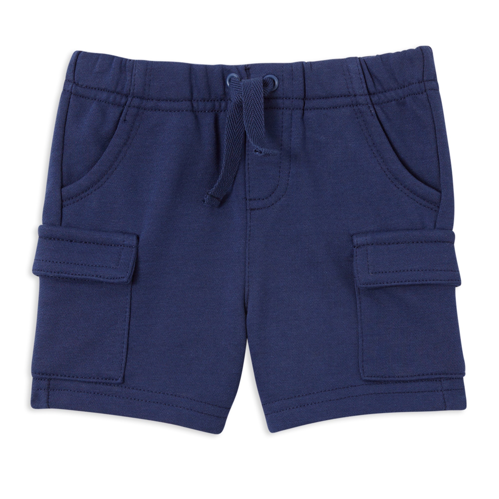 Milky Navy Fleece Cargo Baby Short