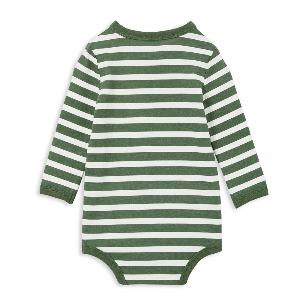 Milky Henley Bubbysuit - Green Stripe