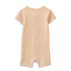 Caramel Rib Zip Romper