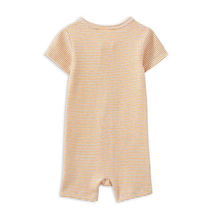 Milky Caramel Rib Zip Romper