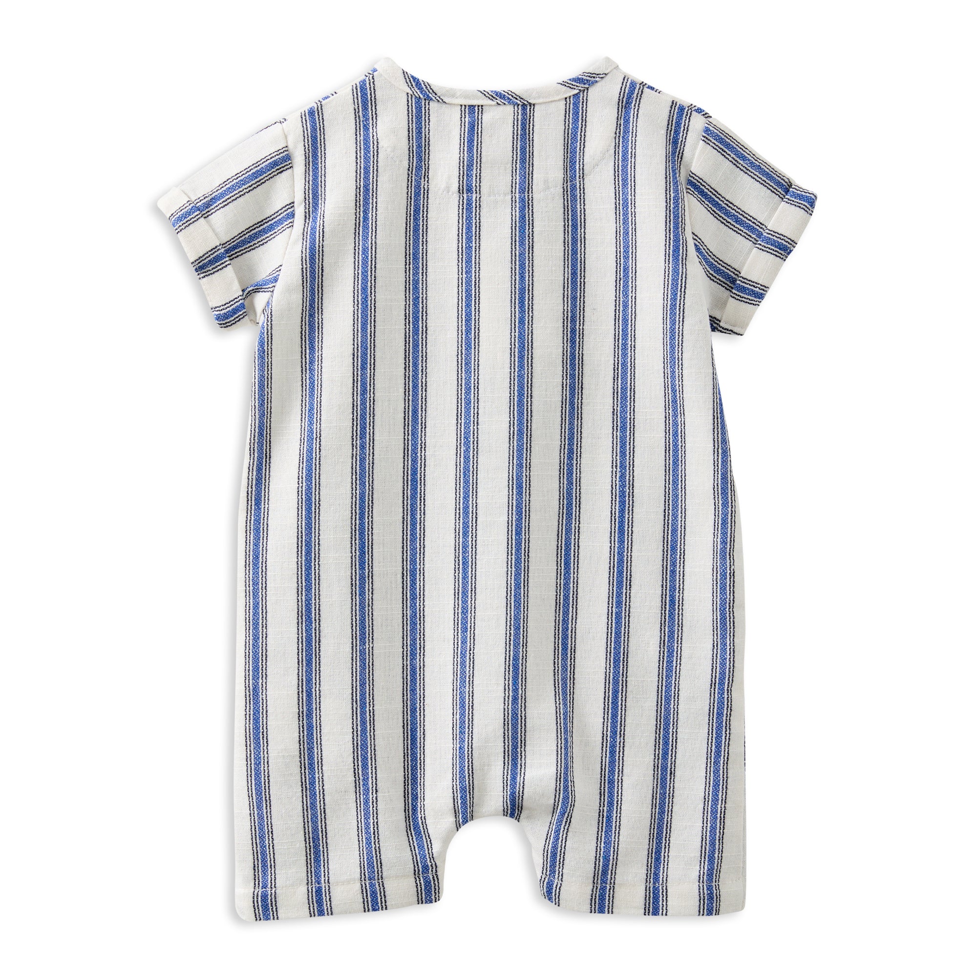 Milky Stripe Linen Romper