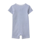Blue Rib Zip Romper
