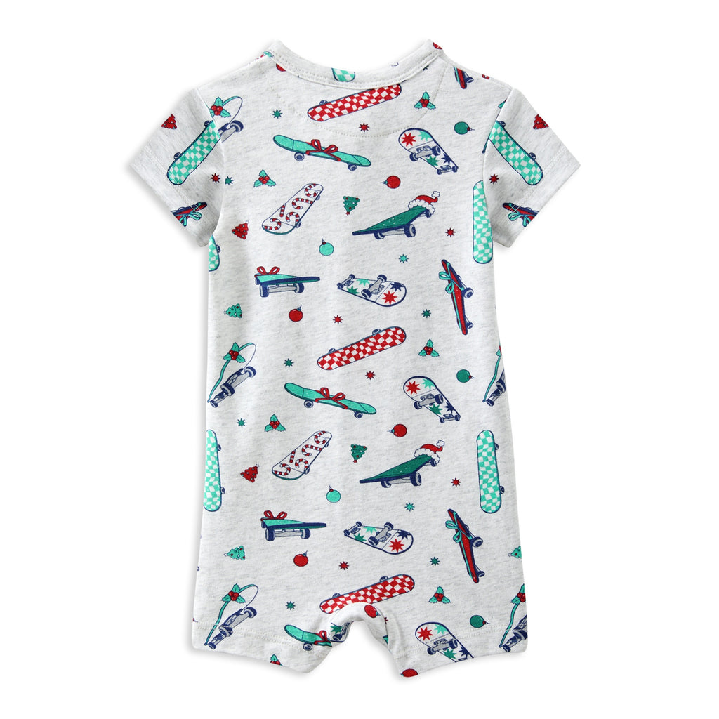 Milky Christmas Skate Zip Romper