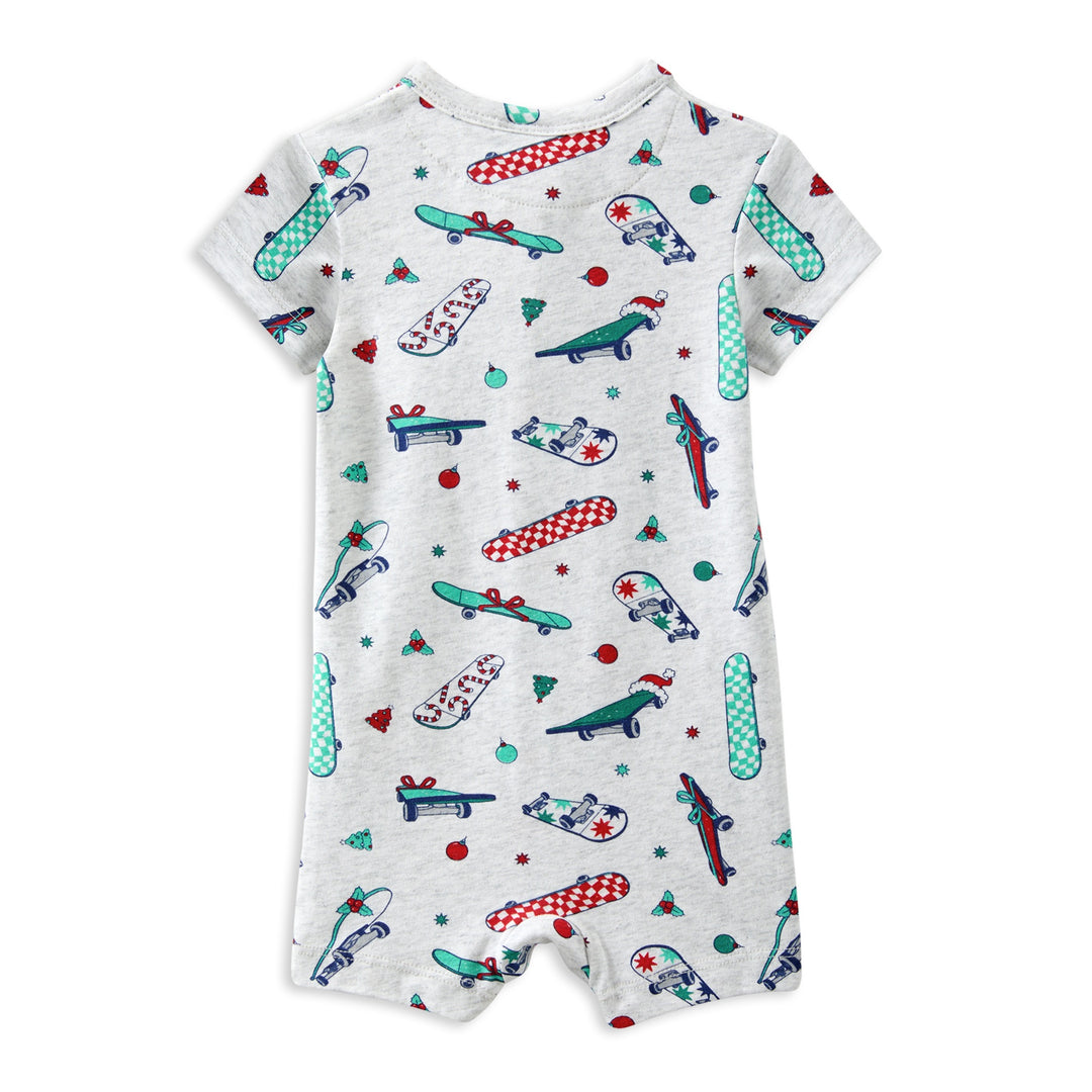 Milky Christmas Skate Zip Romper