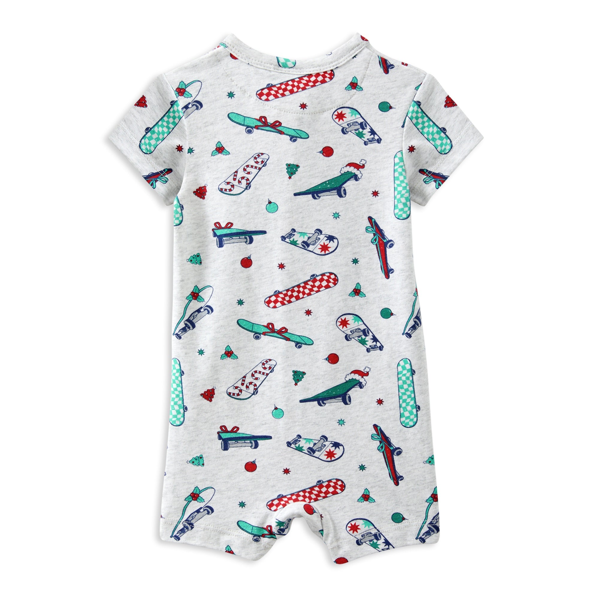 Milky Christmas Skate Zip Romper