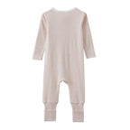 Milky Mocha Stripe Zip Romper