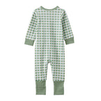 Milky Gingham Zip Romper