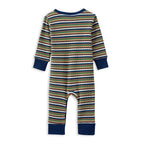 Milky Waffle Stripe Henley Romper