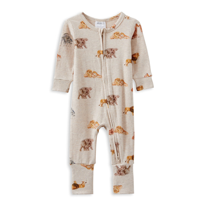 Milky Wildlife Zip Romper