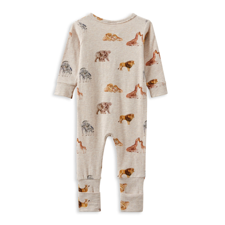 Milky Wildlife Zip Romper