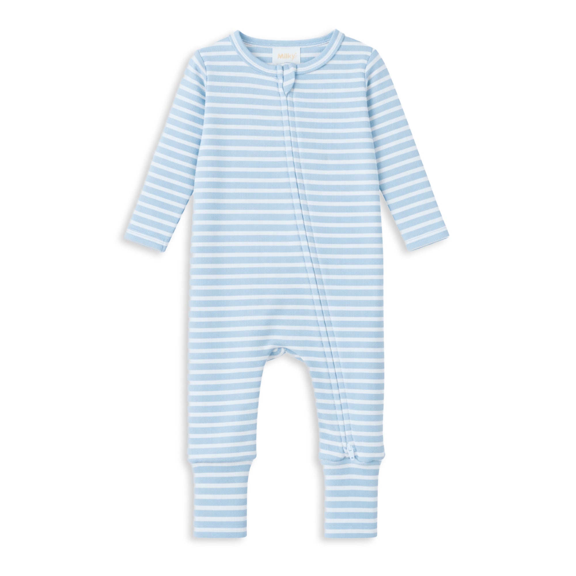 Mist Stripe Zip Romper