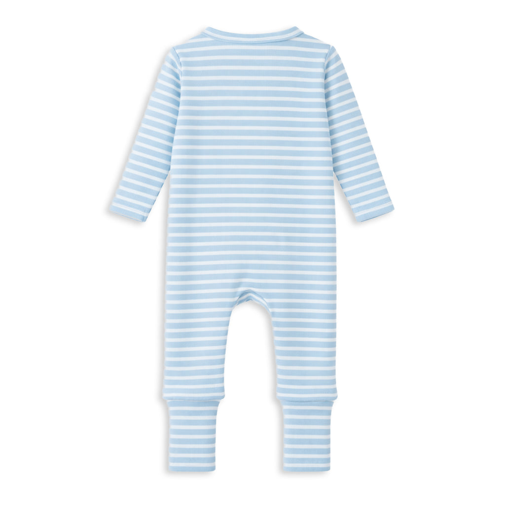 Mist Stripe Zip Romper