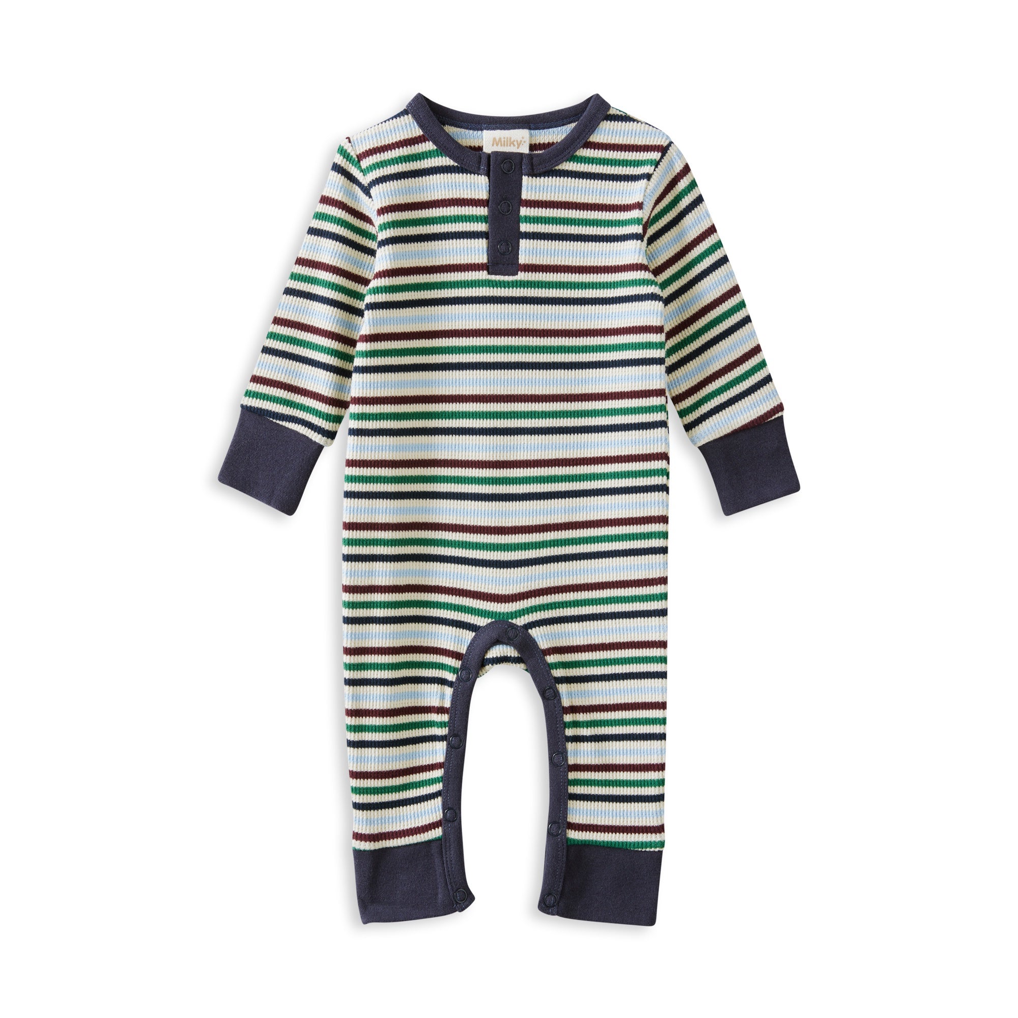 Heritage Waffle Henley Romper