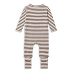 Latte Stripe Zip Romper