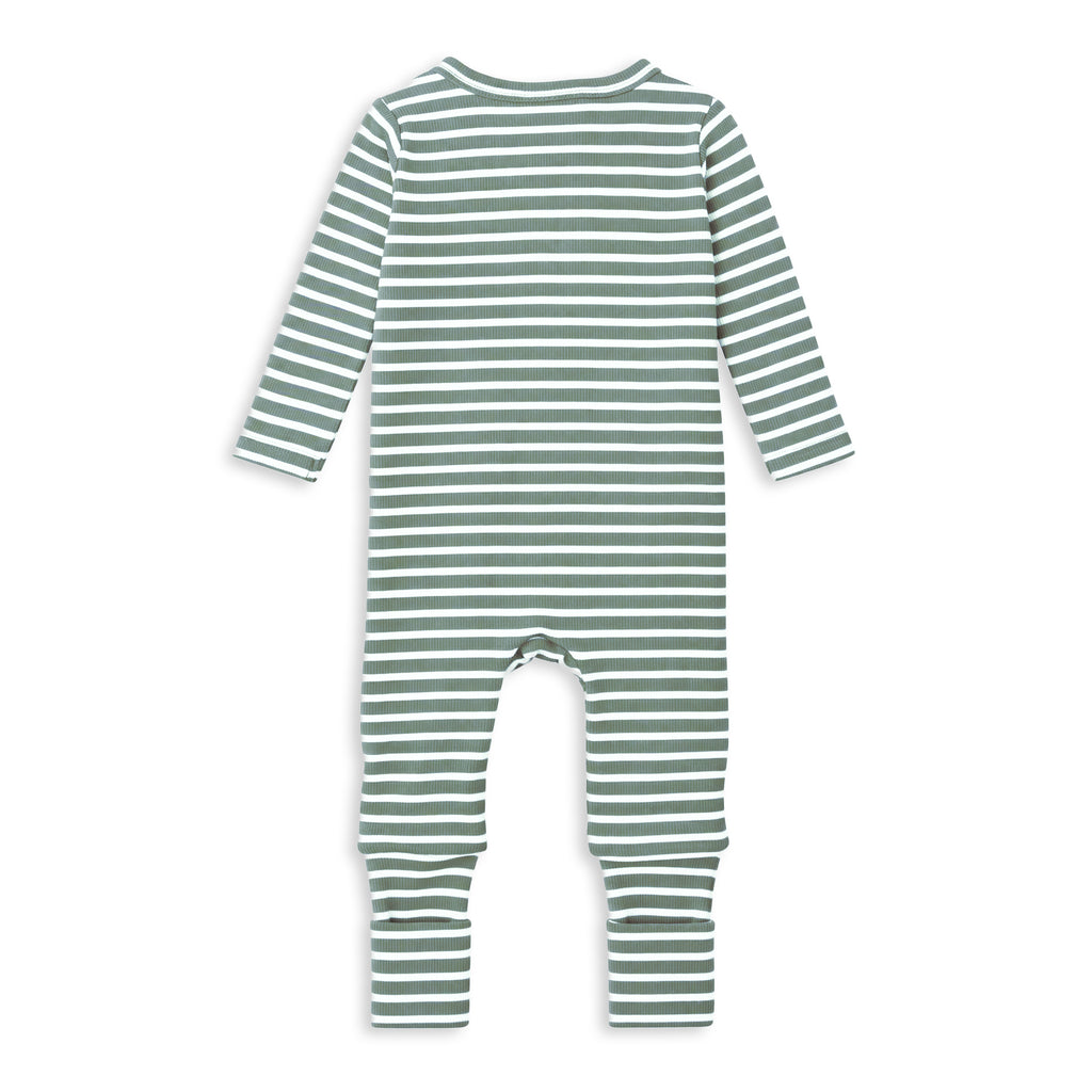 Fern Stripe Zip Romper