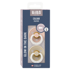 Colour GLOW Symmetrical Pacifier 2 Pack - Blush/Vanilla