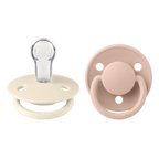 De Lux Silicone Pacifier 2 Pack - Ivory/Blush