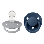 De Lux Silicone Pacifier 2 Pack - Cloud/Steel Blue