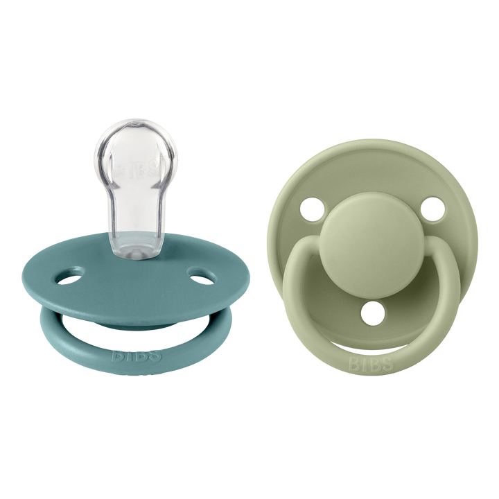 BIBS De Lux Silicone Pacifier 2 Pack - Island Sea/Sage