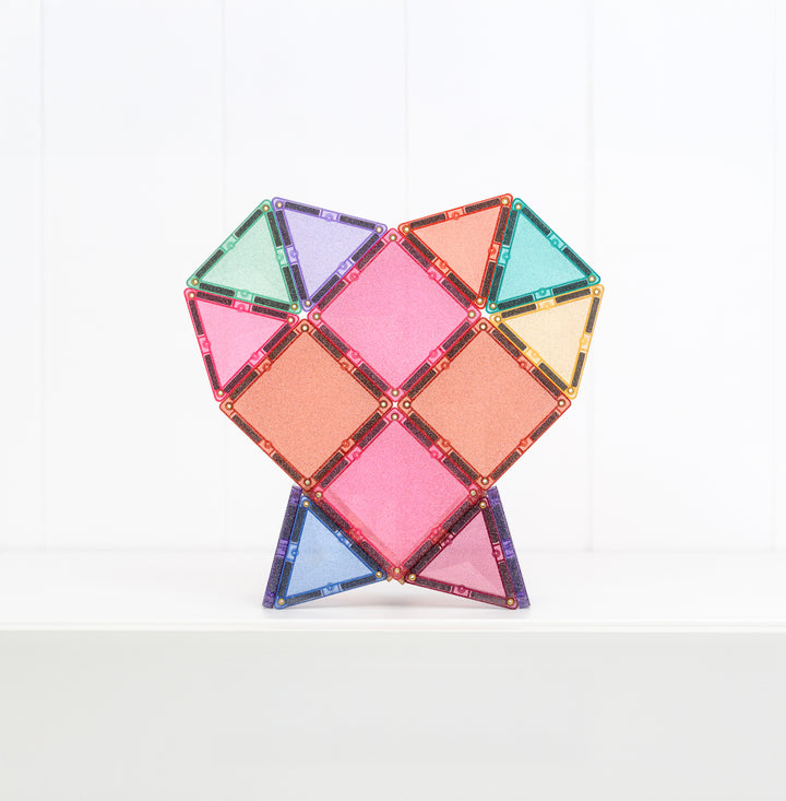 Connetix Tiles - 48 Piece Castle | Glitter Pack
