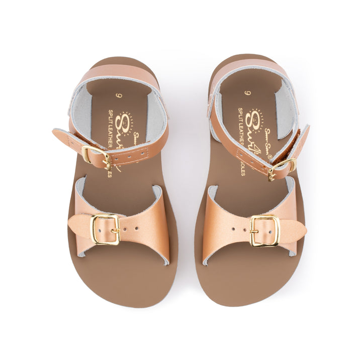 Saltwater Sandals Sun San Surfer Velcro - Rose Gold