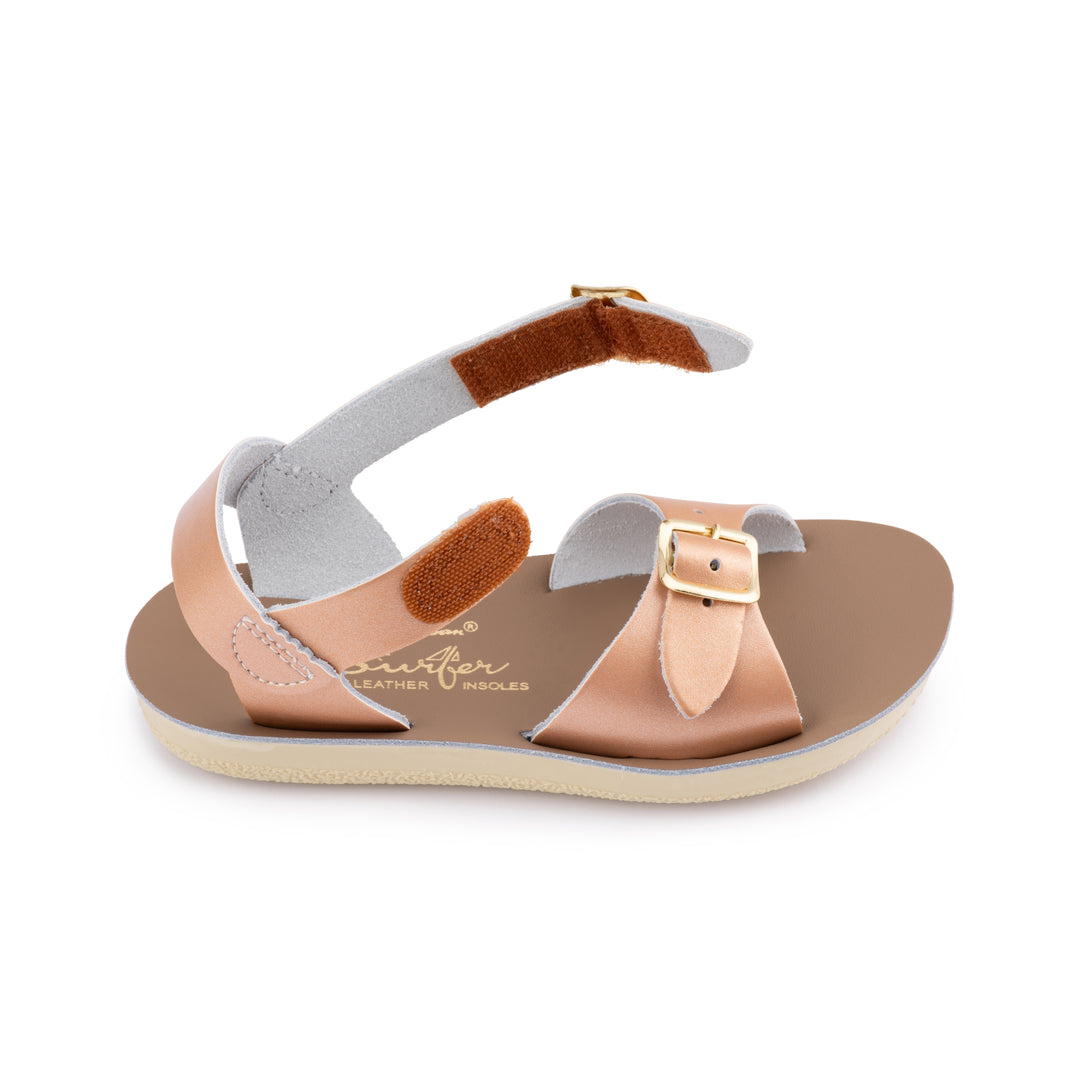 Saltwater Sandals Sun San Surfer Velcro - Rose Gold