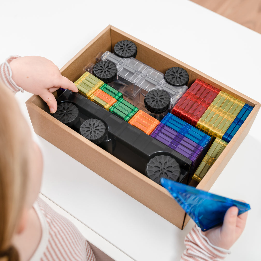 Connetix Tiles - 50 Piece Transport Pack | Rainbow