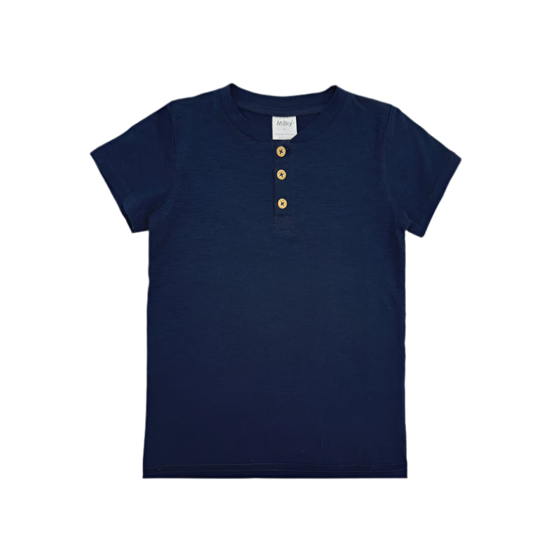 Milky True Navy Henley