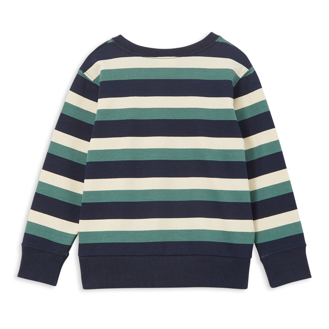 Milky Fleece Sweat - Block Stripe