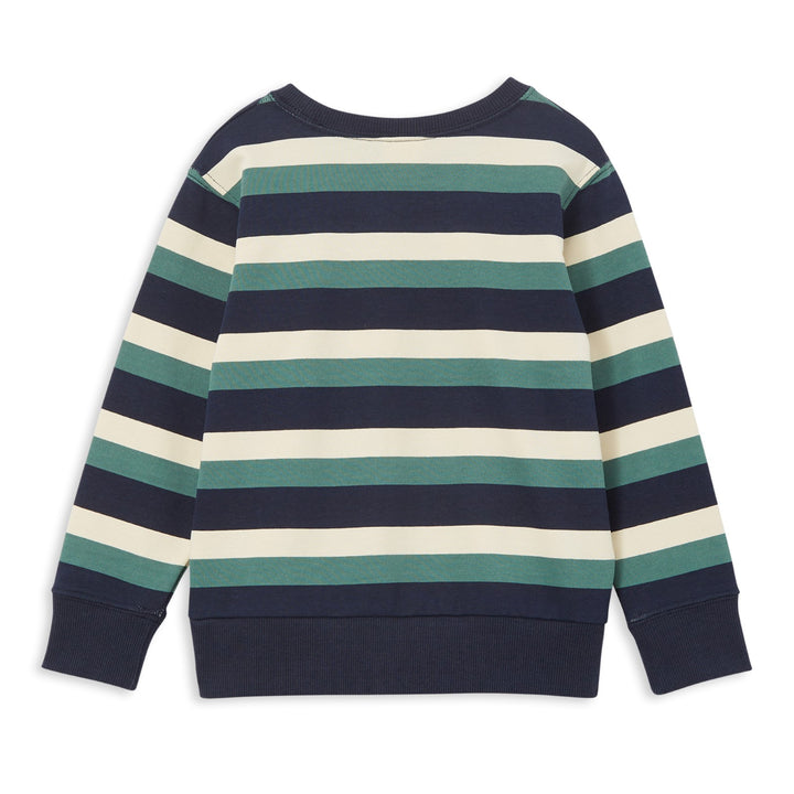 Milky Fleece Sweat - Block Stripe